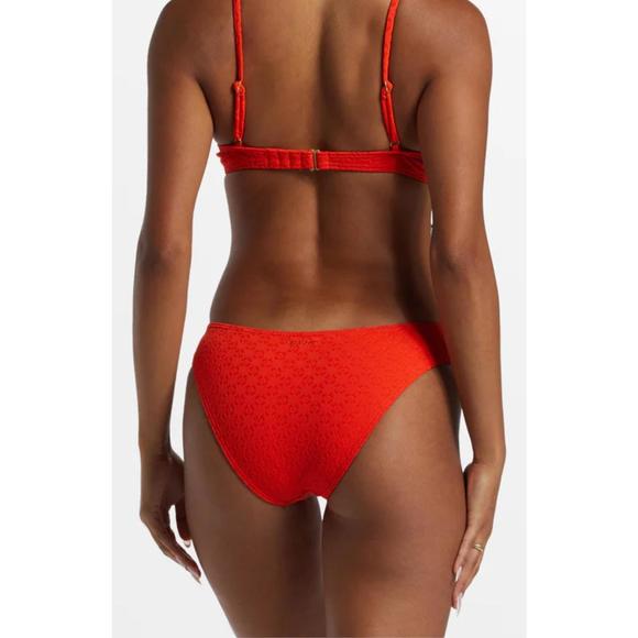 NEW BILLABONG good vibes bondi bikini bottom in sunset red - Picture 2 of 2